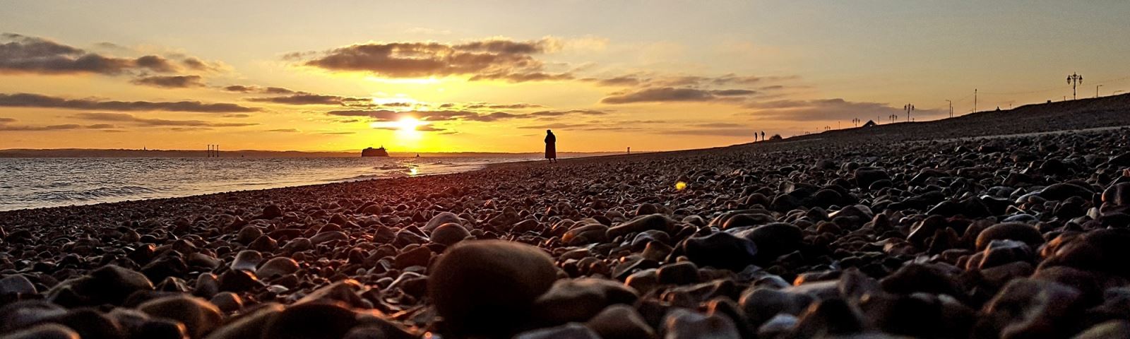 Southsea beach at dusk